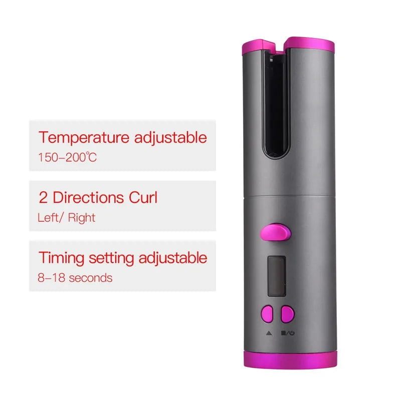 USB Rechargeable Cordless Hair Curler